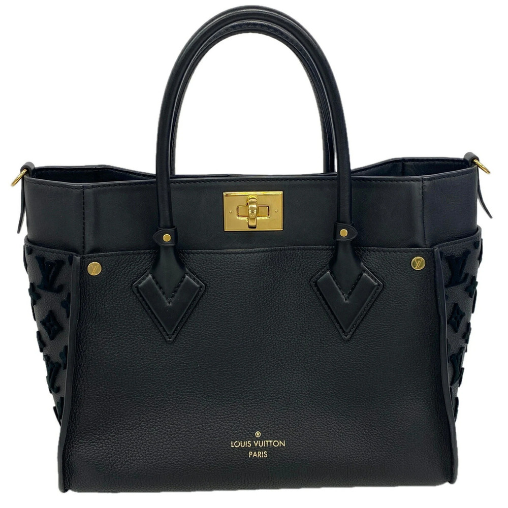 Louis Vuitton Monogram Tuftage On My Side MM Tote Bag M53826 Noir (Women's)